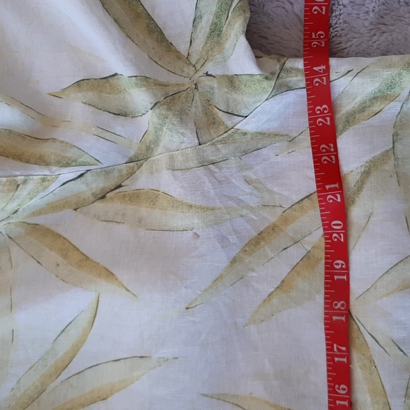 Peaceful Parrot 100% Linen Button-Down Shirt Large - Picture 4 of 7